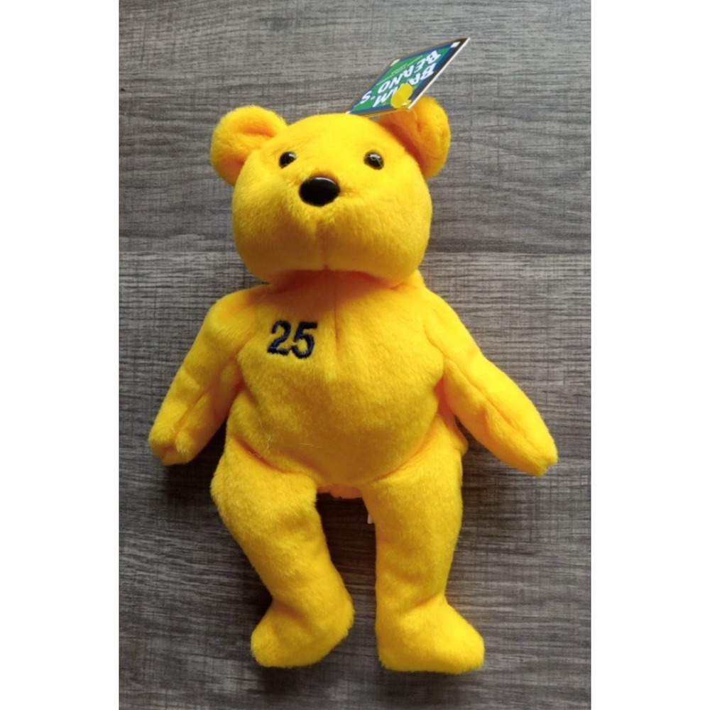 Vintage Jim Edmonds #25 MLB Yellow Plush Bear Bamm Beano's 1998